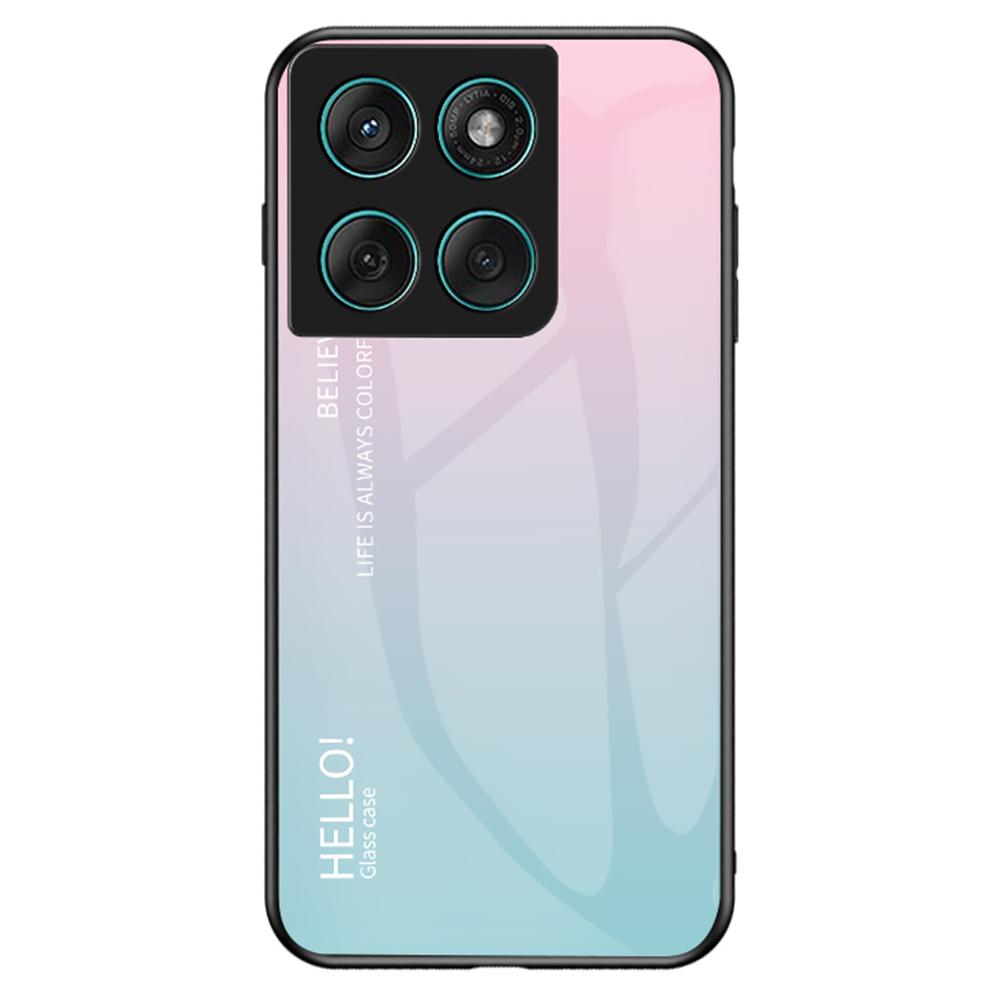 Pro Motorola Edge 60 Fusion 5G/Edge 60 5G Pouzdro Odolné proti poškrábání Tvrzené sklo+PC+TPU Kryt na telefon