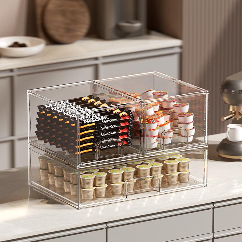 Transparent Stackable Makeup Storage Box for Lipstick, Mask & Skincare