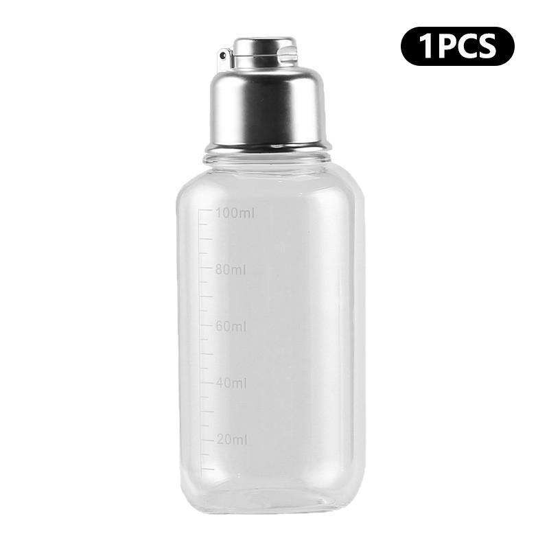 

1/5 шт. 100 мл прозрачная бутылка для хранения рыболовных принадлежностей со шкалой, прозрачная ПЭТ-бутылка с крышкой, герметичный контейнер, рыболовные аксессуары