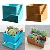 Multifunctional Succulent Flowerpot Yellow Blue Wood Desktop Sundries Organizer Cuctus Planter Box Finishing Box Storage Box
