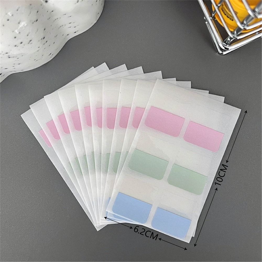 

10pcs/lot Self Adhesive Memo Pad Loose-leaf Note Index Stickers Page Markers Paper Stationery medium-light color