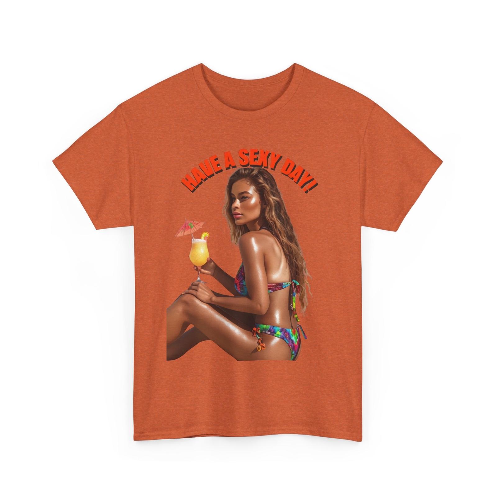 Sassy Summer Vibes Unisex Heavy Cotton Tee, Beach Party Shirt, Flirty and Sexy XL