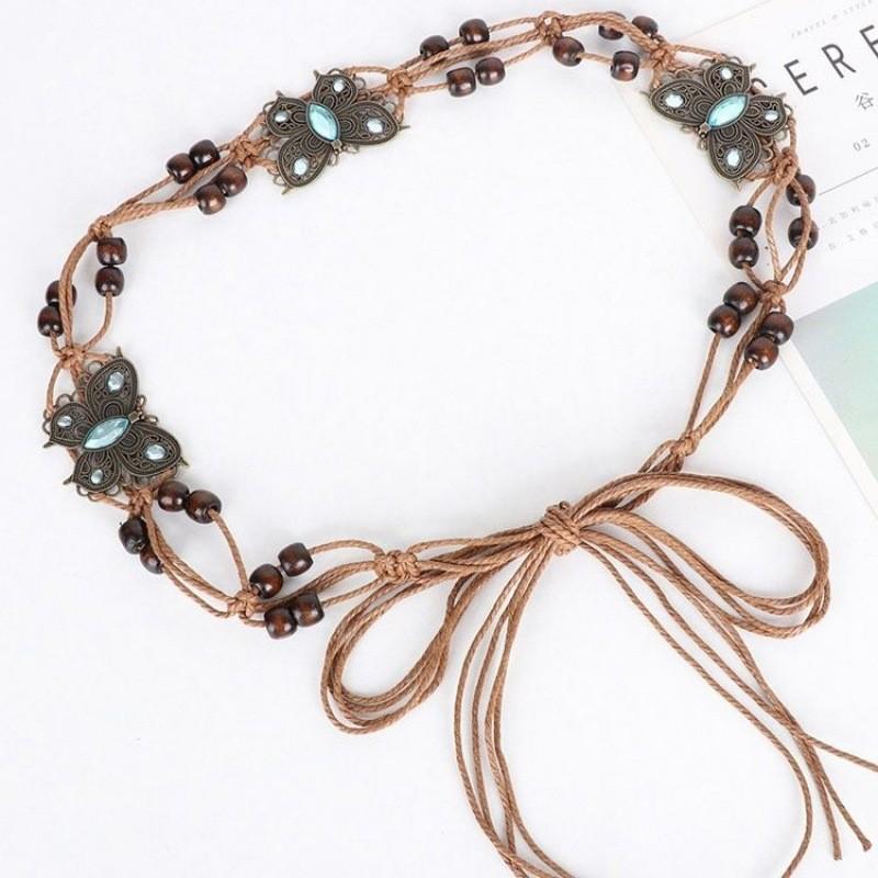 Fashion-forward Bohemian Waist Belt For Women Featuring Trendy Gemstone Variants