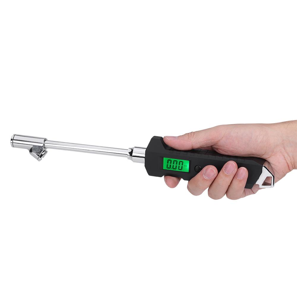 Stainless Steel Dual Head Portable Digital Tire Pressure Gauge 200PSI for Car Truck Motorcycle