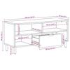 TV Cabinet Black 100 x 33 x 46 cm Particle Board