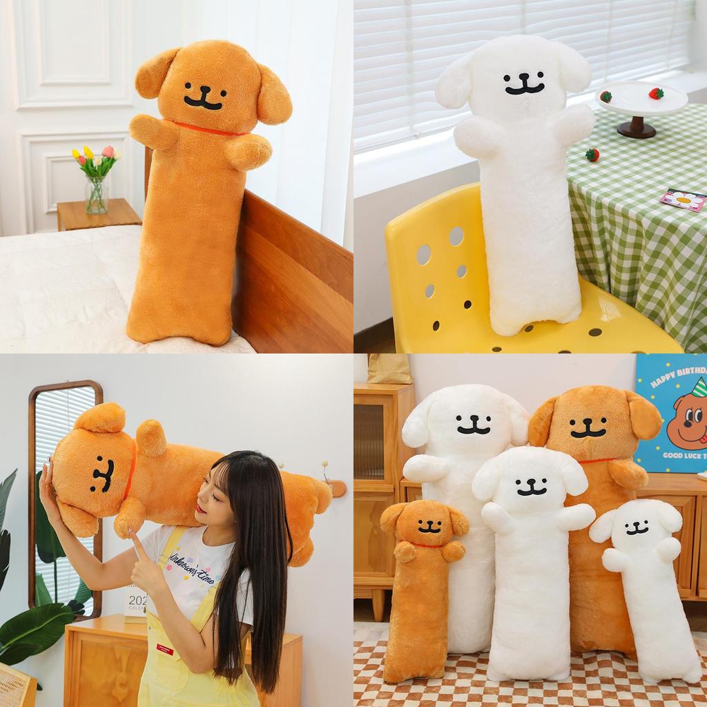 Lit Oreiller en Peluche Forme Chien Avec Remplissage en Fibre de Polyester Pour le Sommeil et la Relaxation