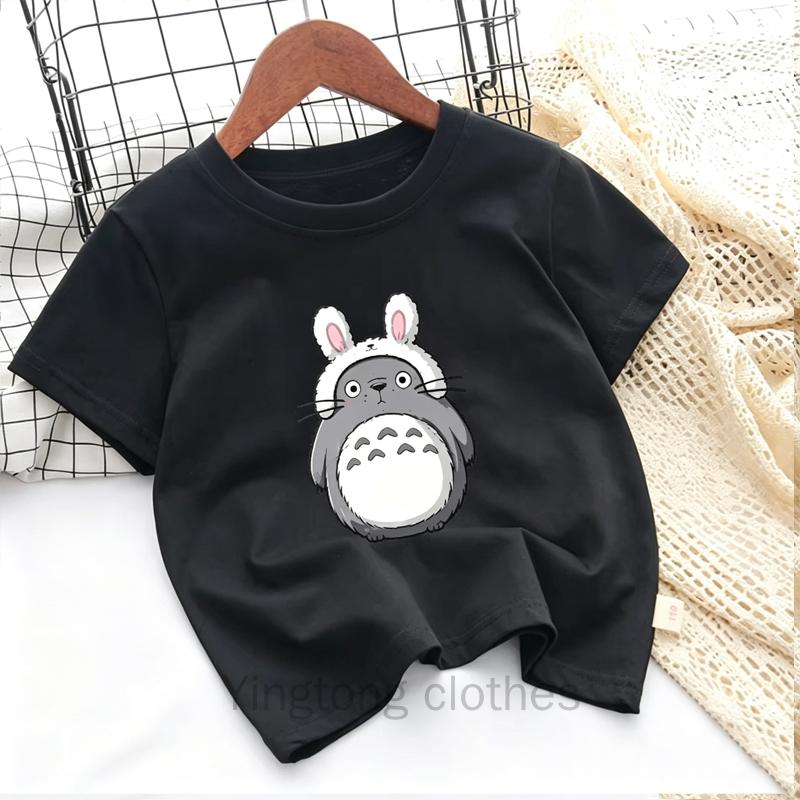 Totoro Cute T-shirts Unisex Fashion Short Sleeve Cartoon Anime Pattern Printed T-shirt Summer Clothes Comfortable Soft Tops Gift