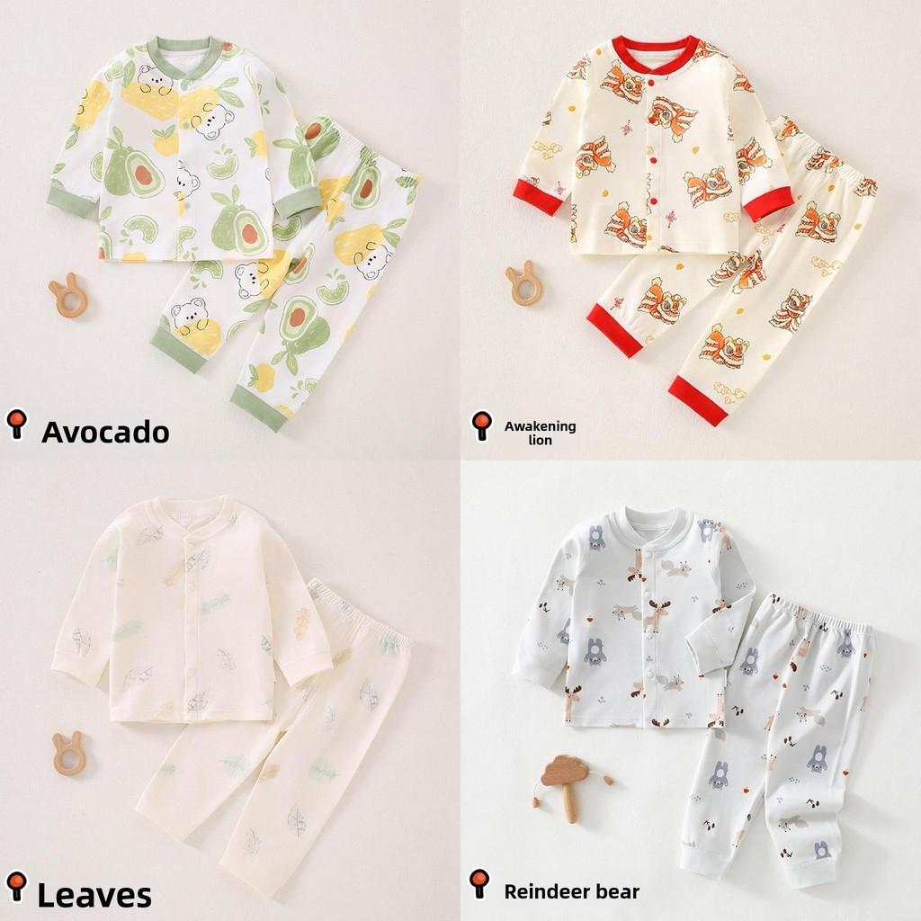 Baby Boys Girls Cotton Pajama Sets With Antibacterial Fabric For Newborns