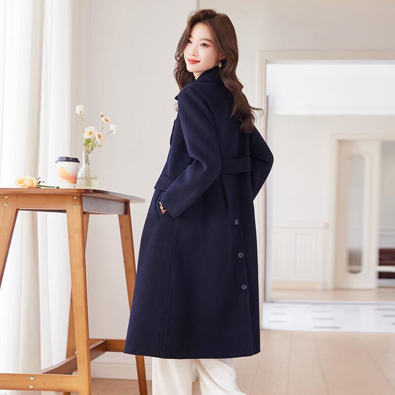 Women's Long Wool Blend Overcoat