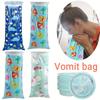 [12pcs Disposable Vomit Bags]12pcs Leakproof PE Cartoon Portable Disposable Vomit Bags,Motion Sickness Emergency Vomiting Bags for Car Travel,Airplane