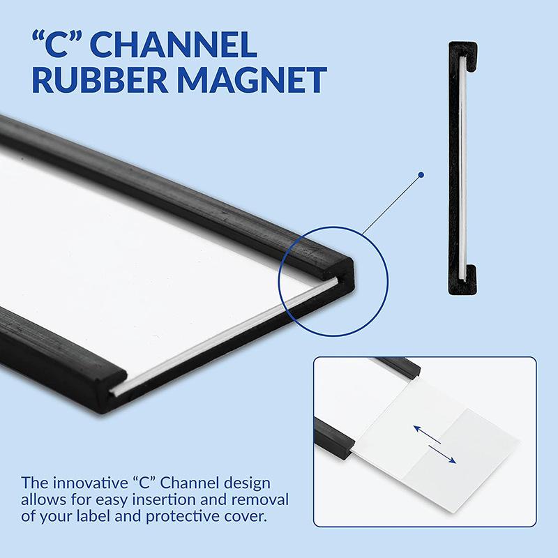C-förmige weichmagnetische Etikettenhalter für Lageridentifikationskarten