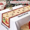 Vintage Christmas Table Runner Farmhouse Table Flag Merry Christmas Decoration for Home 2025 Winter Holidays Dinning Table Decor