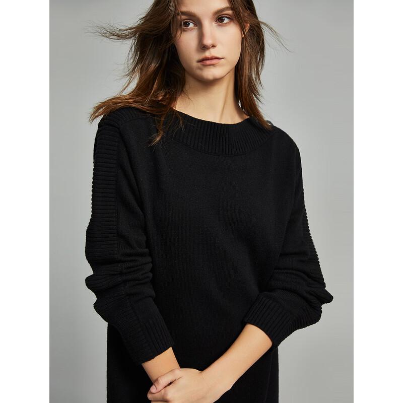 ELLE Women's Black Hollow-Out Lace-Up Long Dress