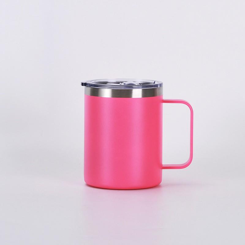 12oz Stainless Steel Vacuum Insulated Travel Mug With Handle Leakproof Coffee Cup Office Home Outdoor Use