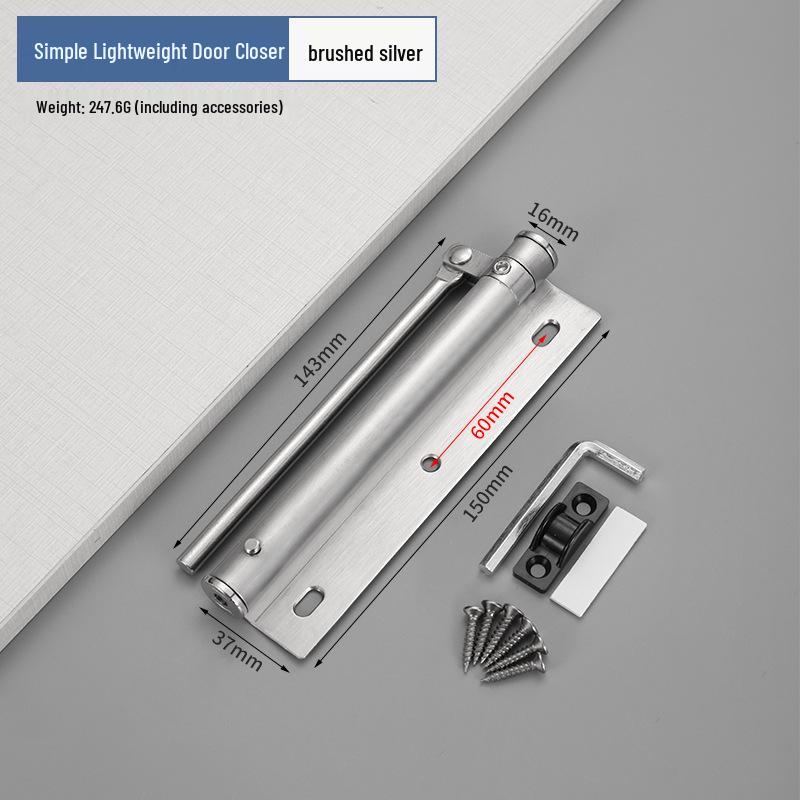 Adjustable Silent Stainless Steel Automatic Door Closer Spring for Lightweight Wooden Doors