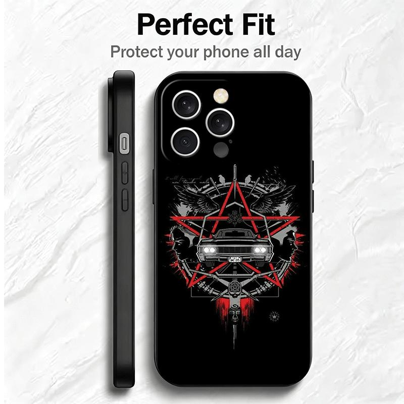 Supernatural SPN Babaite Soft Phone Case for iPhone 16 16E 17 Air 15 Pro Max 14 Plus 13 Mini 11 12 7 Black Cover Back Shell