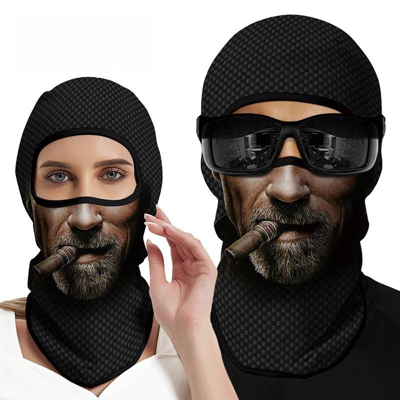 1PC summer sunscreen headgear men and women outdoor locomotive riding helmet lining headgear fishing funny face kini face mask