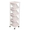 Shoe Cabinet 9 Layers Saving Space Hanger for Front Door Corner Hallway White