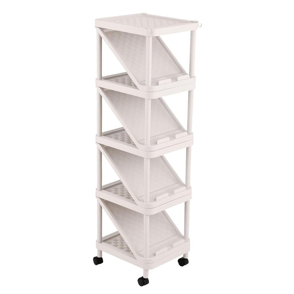 Shoe Cabinet 9 Layers Saving Space Hanger for Front Door Corner Hallway White