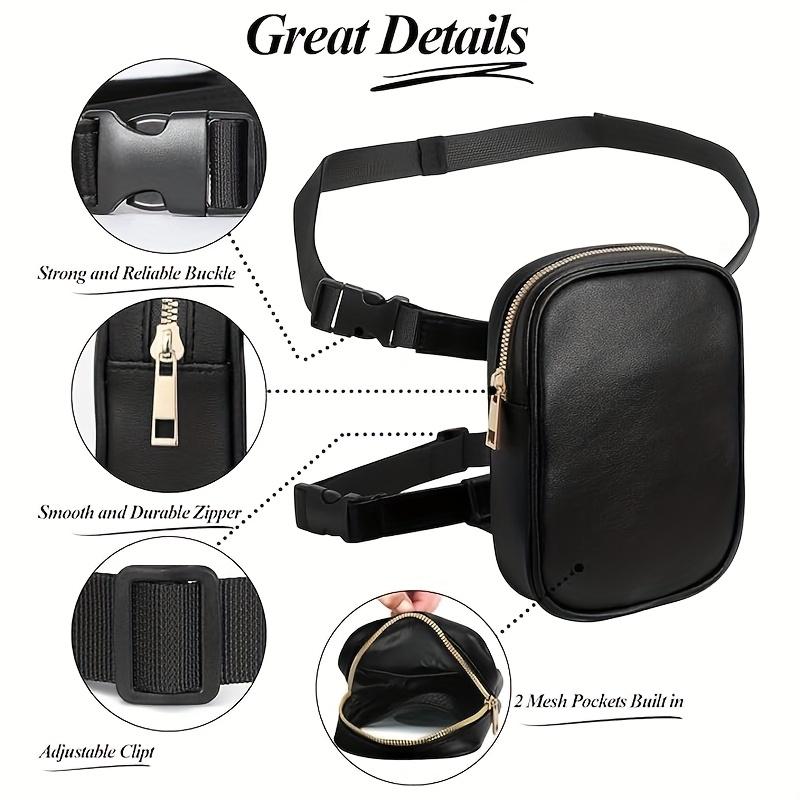 Women Multiway Thigh Leg Bag,Waterproof PU Waist Fanny Pack, Adjustable Strap Crossbody Belt Pouch for Running Club Travel Daily