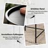 Steel Removable Tray Top Garden Table - Black