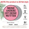 2D Flat German Retro Aluminum Wall Decorations in Various Sizes. A Humorous "My Other Half Is Your Mom" Slogan Makes for A Funny Gift for Friends