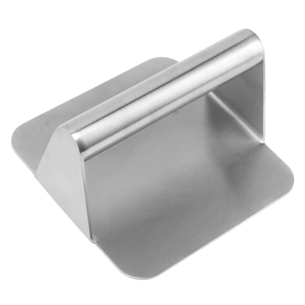 Burger Press Meat Patty Press Maker Stainless Steel Wooden Handle Square for Cooking Grill