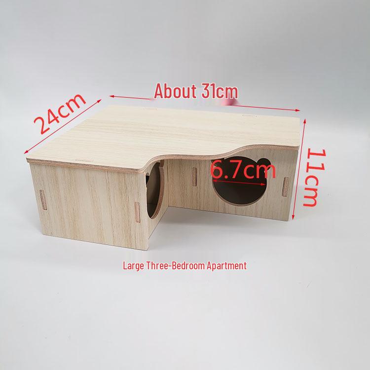 Small Hamster & Sugar Glider Hideout: Cozy Villa for Pet Nests, Bedrooms & Landscaping