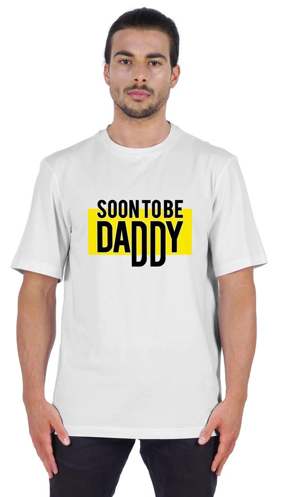 Inkmeso Men's Graphic Printed "Soon To Be Daddy" Pregnancy Announcement Tshirt Crew Neck Tee For Being