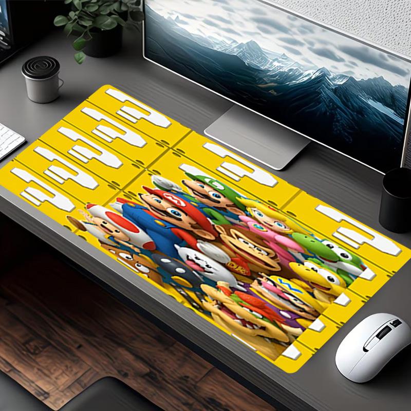 Super Mario Print Mouse Pad, for Keyboard Pad Laptop PC Mat for Office Home Use, Desk Decor, Perfect Birthday Gift for Gamers