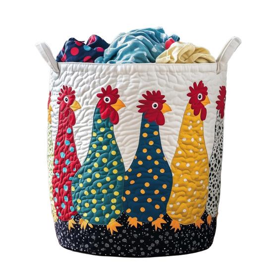 Quilted Laundry Basket Large Capacity with Handles Organizer Foldable Soft Storage Box for Nursery Bedroom Laundry Room