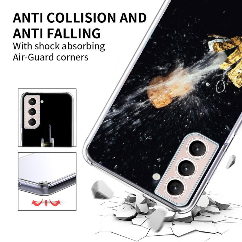 Open Champagne to Celebrate Phone Case For Samsung Galaxy S25 Edge S24 S23 FE S21 S20 S10 Plus S22 S26 Ultra Cover Clear Cases T