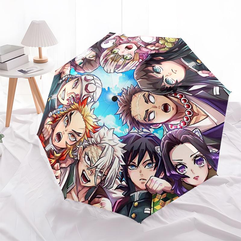 1pc Anime Characters Automatic Opening Folding Umbrella - Portable 3-Fold Design with Iron Frame - Outdoor for Fans, Travelers, Daily Use, Gifts.U007