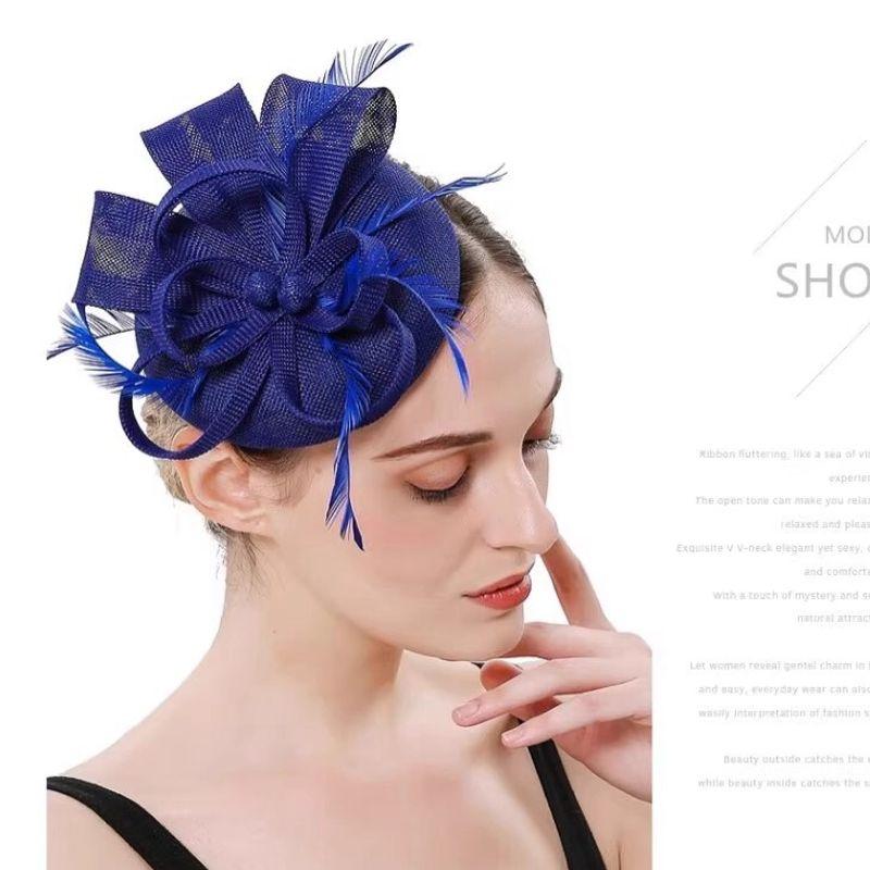 Horse Racing Federation Hepburn European and American Court Lady Retro Hat Headpiece Women's Dress Cheongsam Accessories Photo Hair Accessory Spring