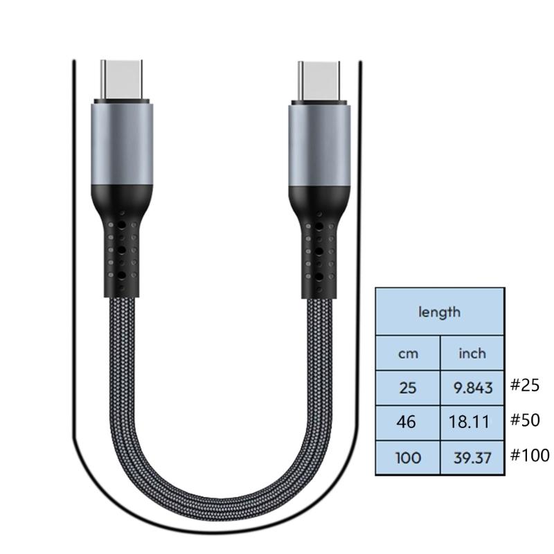 USB C Fast Charging Cable Flat Nylon Wire 60W Powerful Support Fast Data Transmission Type C Cord