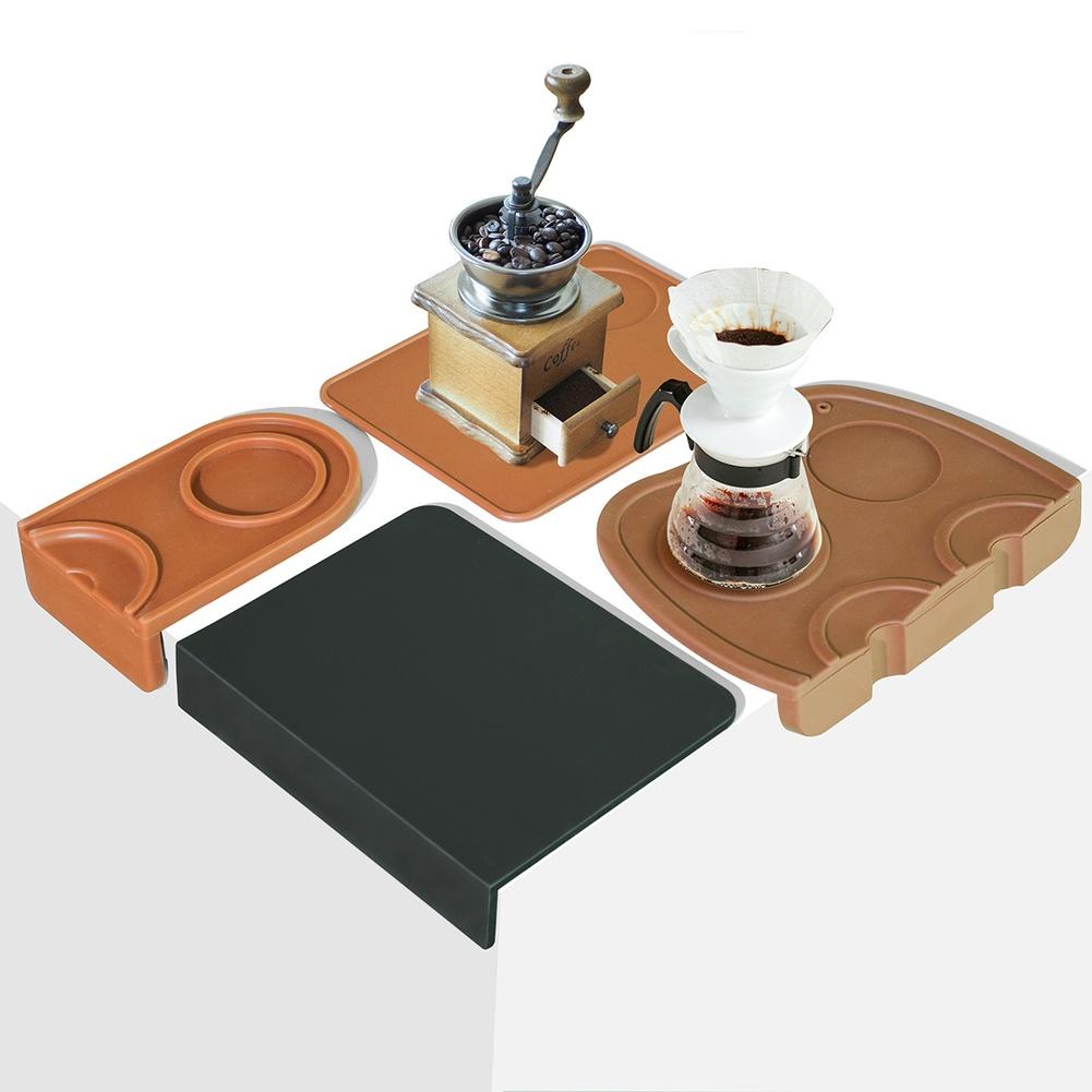 For Cafes For Bars Black Espresso Tamper Mat Non Slip Mat For Espresso Non Slip Silicone Mat Silicone Tamping Pad