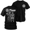 Never Settle Skelett Operator T-Shirt 2-seitig Schießstand Grafik Taktisch