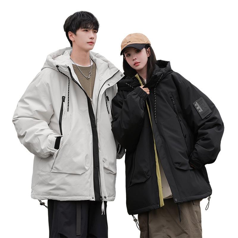 Couple Tooling New Winter White Duck Down Jacket Men and Women Thickened Warm Fashion Trendy Coat