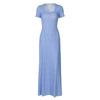 U-neck Back Strap Short Sleeve Dress