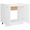 vidaXL Spülenunterschrank Lyon Weiß 80x46x81,5 cm Holzwerkstoff