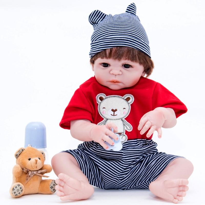 3Pcs Reborn Baby Dolls Boy Clothes 11 Inch Bear Outfit Accessories Sets Fit 11" Newborn Dolls Clothes Decorations