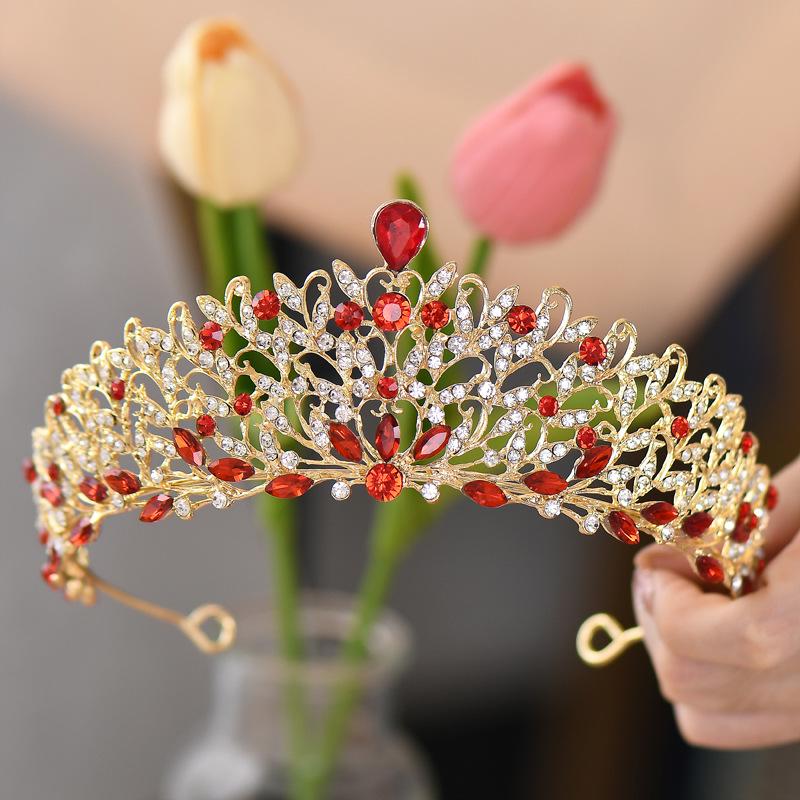 Luxury Retro Rhinestone Crown: Crystal Hair Accessory for Wedding or Birthday