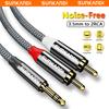 SUNKANDI RCA To 3.5mm Audio Cable 3.5mm To 2 RCA Male To Male Stereo Auxiliary Cable for Smartphones MP3 Players TabletsGood Product