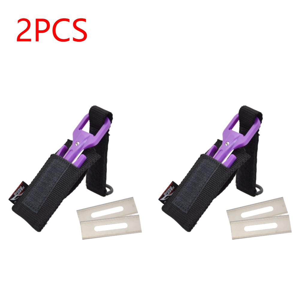 1/2Pcs Scuba Diving Cutting Special Knives Line Cutter Underwater Knives Spearfishing Secant Equipment Tools 8 Colors Optional