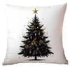 New Christmas Pillowcase High-end Light Luxury Black Gold Color Printing Home Cushion Pillowcase