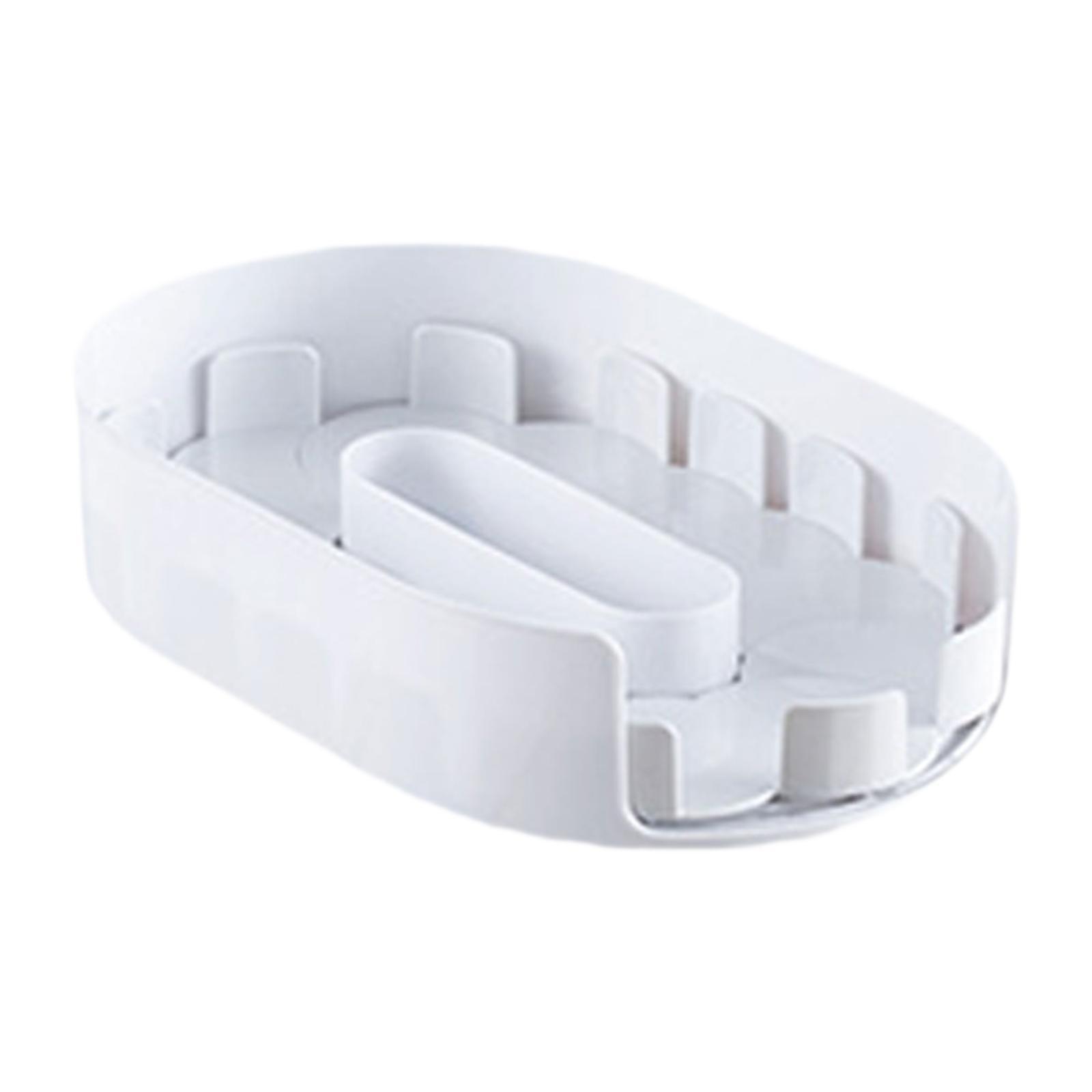 

Органайзеры для холодильника и поднос для хранения, Нескользящая вращающаяся подставка для приправ для кладовой, кухонного стола белый