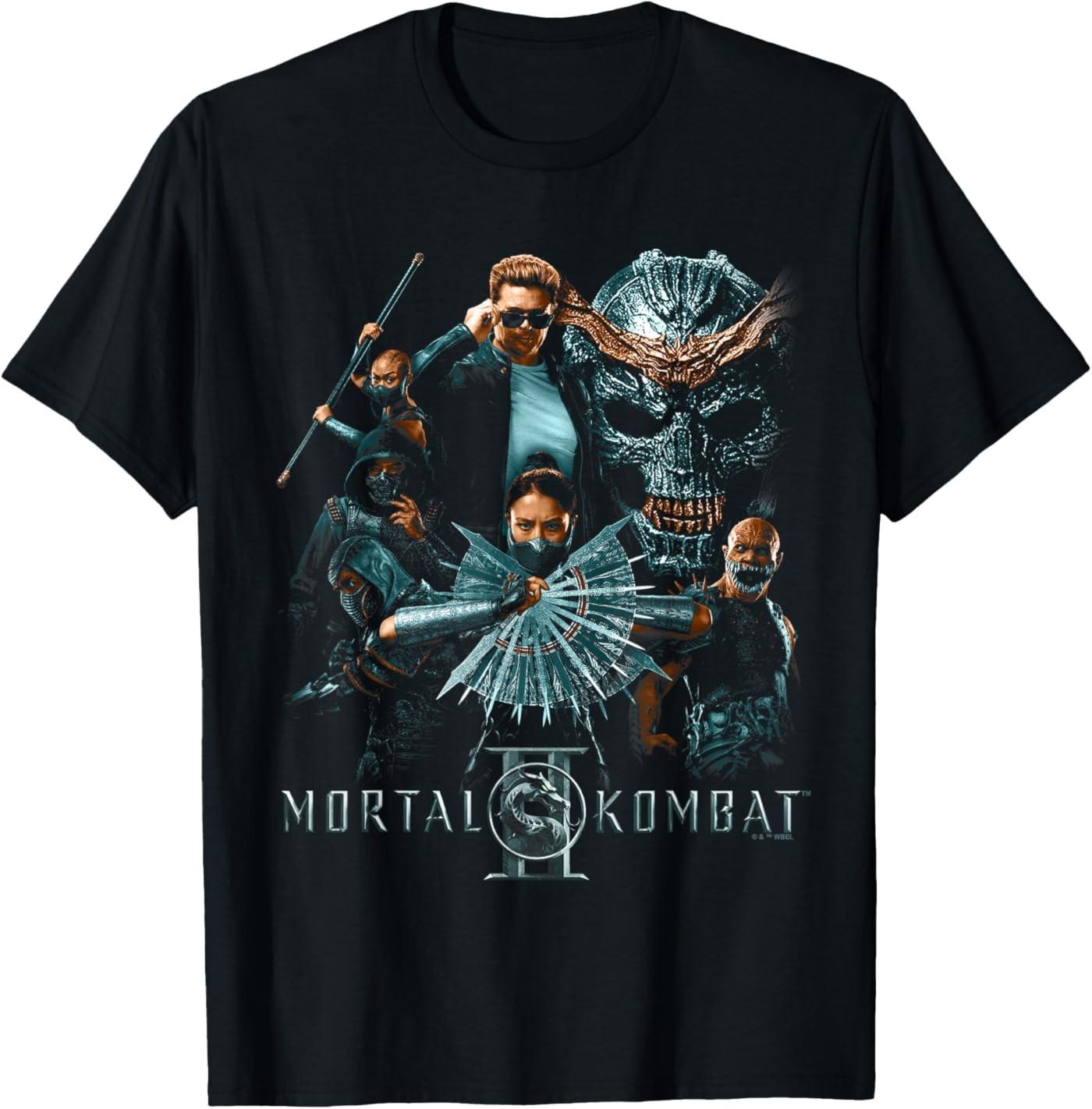 Футболка Mortal Kombat 2 с двухцветными бойцами S