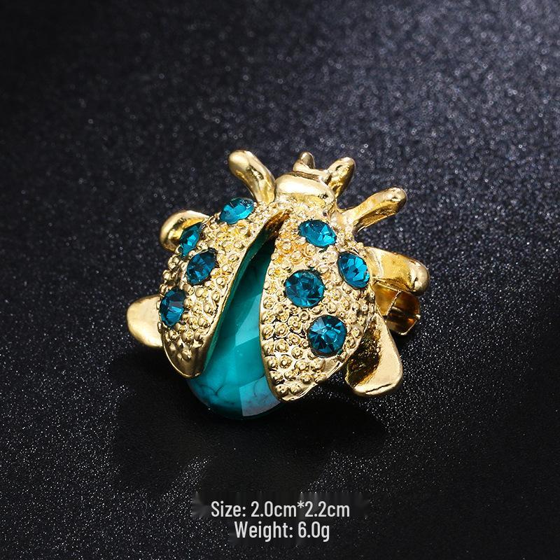 Nowy Styl Broszka Pszczoła z Kroplami Oleju - Urocza Pins Zwierzęcy na Kołnierzyki i Dodatki do Odzieży