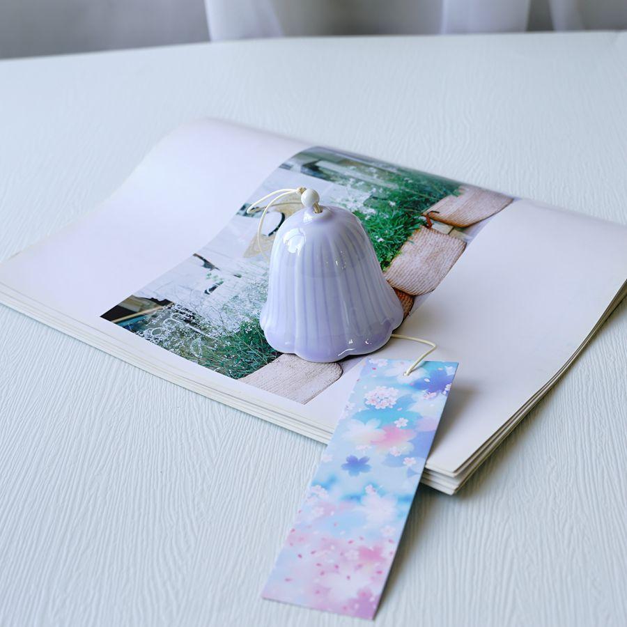 Japanese Home Decor and Wind Chime Orchid Ceramic Wind Chime Ornaments