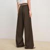 Elva' Island Women's Retro Brown Long Casual Pants